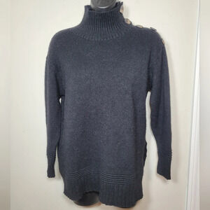 Anthropologie Black Knit Sweater sz XSP